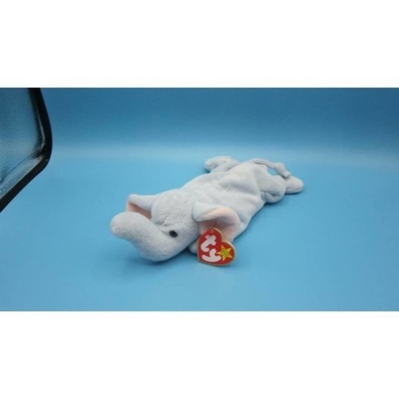 Peanuts the elephant TY Beanie Babies and matching Teenie Beanie Baby 1995 MWT - Picture 2 of 4